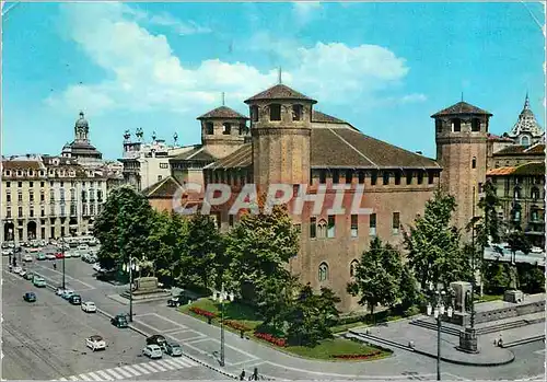 Cartes postales moderne Torino La Place du Chateau et le Palais Madama