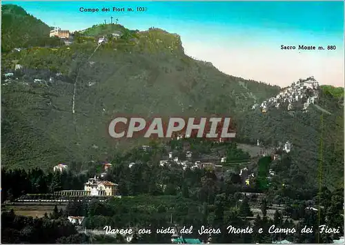Cartes postales moderne Varese con vista del Sacro Monte e Campo dei Fiori