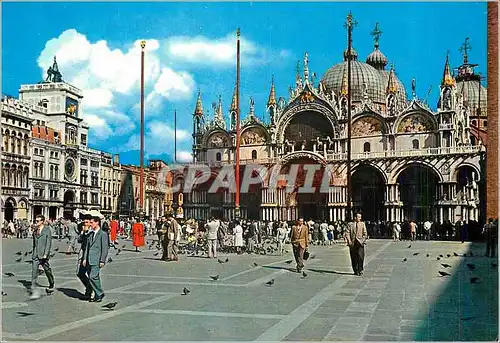 Cartes postales moderne Venezia Basilique de St Marc et Tour de l'Horloge