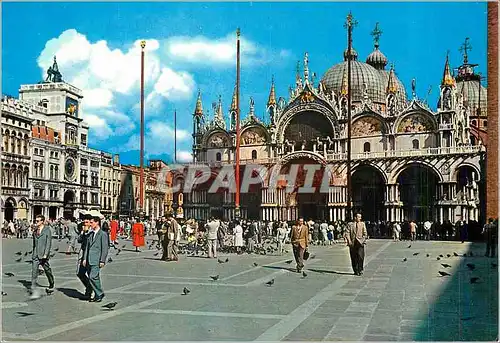 Moderne Karte Venezia Basilique de St Marc et Tour de l'Horloge