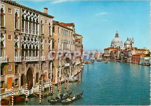 Moderne Karte Venezia Le Grand Canal et l'Eglise de la Salute Bateaux