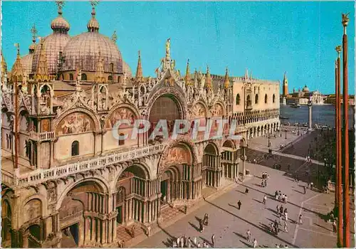 Moderne Karte Venezia Eglise et piazzetta St Marc