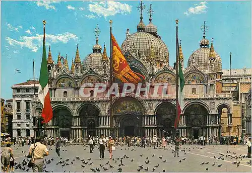 Cartes postales moderne Venezia Basilique de St Marc Lion
