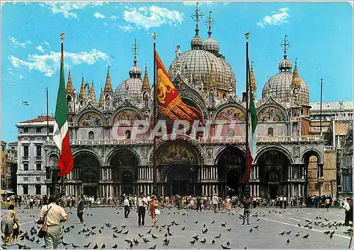 Cartes postales moderne Venezia Basilique de St Marc Lion