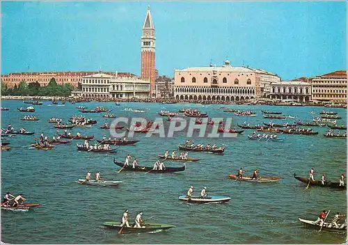 Cartes postales moderne Venezia Bassin de Saint Marc Vogolanga Bateaux