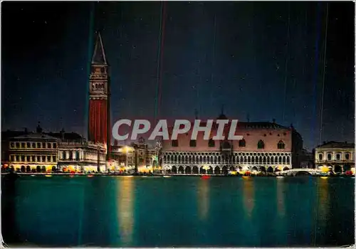 Cartes postales moderne Venezia Vue Generale du Bassin St Marc de Nuit
