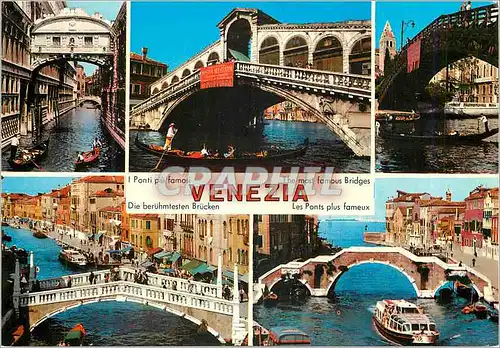 Cartes postales moderne Venezia Ponte dei Sospiri Ponte di Rialto Ponte dell'Accademia Ponte delle Guglio Ponte dei tre