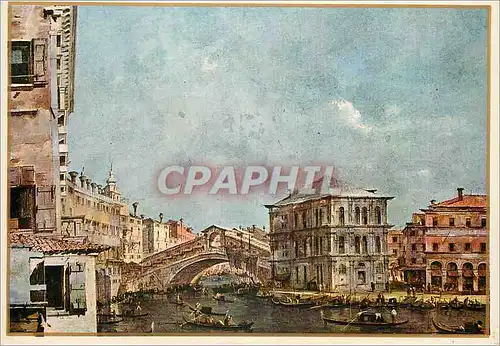 Moderne Karte Venezia Pont de Rialto et le Palais des Camarlingues