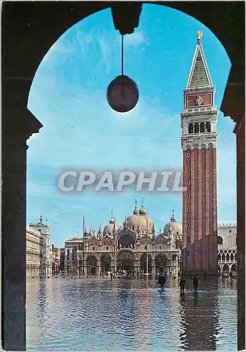 Cartes postales moderne Venezia Place S Marco avec la Maree Haute