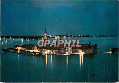 Moderne Karte Venise de nuit Ile de S Giorgio