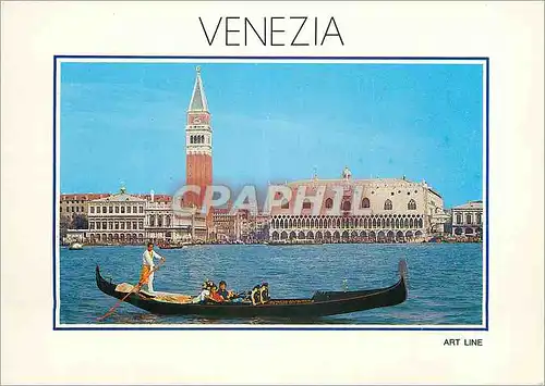 Cartes postales moderne Venezia Panorama avec Gondola Bateau