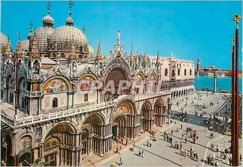 Cartes postales moderne Venezia Basilique et Petite Place St Marc