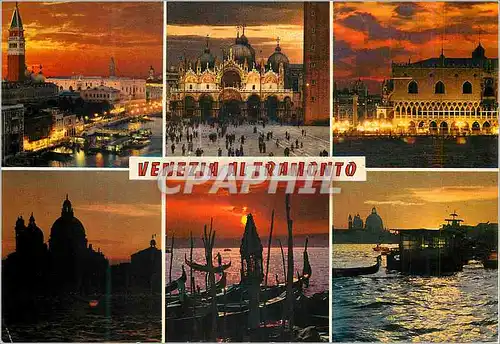 Cartes postales moderne Venezia Al Tramonto Bacino S Marco Piazza S Marco