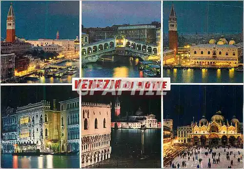 Cartes postales moderne Venezia Canal Grande Ponte di Rialto Bacino S Marco Ca d'Oro Isola di S Giorgio Piazza S Marco