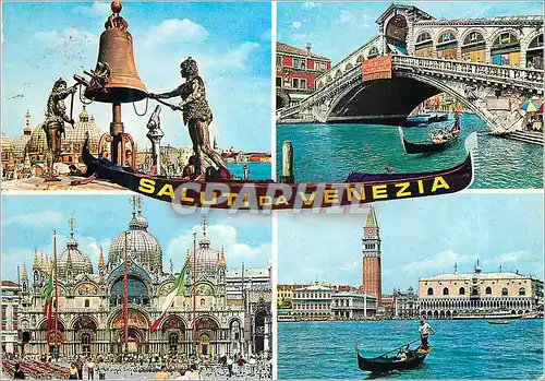 Cartes postales moderne Venezia Bateaux