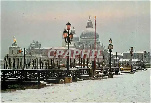 Cartes postales moderne Venezia Neige au Quai