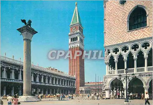Cartes postales moderne Venezia Piazzetta et Clocher de St Marc