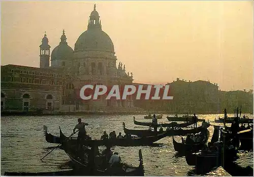 Moderne Karte Venezia Basilica della Salute Bateaux