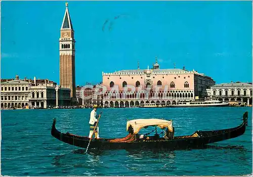 Cartes postales moderne Venezia Bassin St Marc et Gondole Bateau