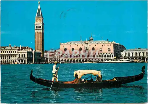 Moderne Karte Venezia Bassin St Marc et Gondole Bateau