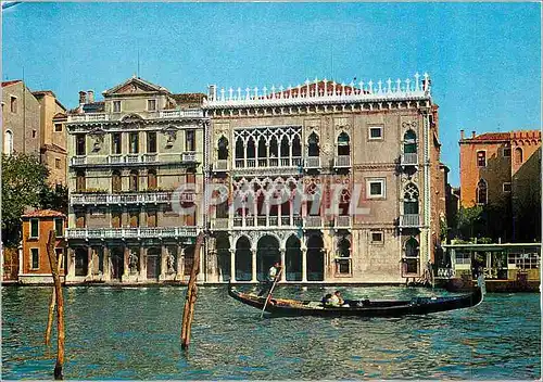 Cartes postales moderne Venezia Grand Canal La Maison d'Or Bateau