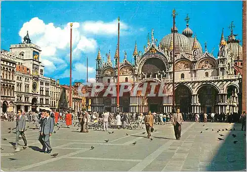 Moderne Karte Venezia Basilica di S Marco e Torre dell'Orologio