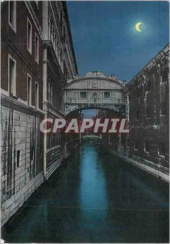 Moderne Karte Venezia Pont des Soupirs Nocturne