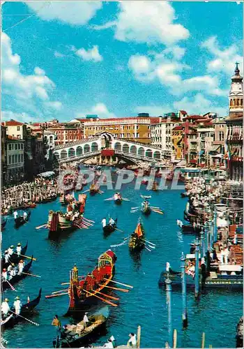 Cartes postales moderne Venezia Canal Grand la Regatte Bateaux