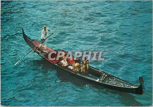 Moderne Karte Venezia La Gondole Bateau