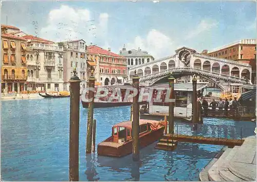 Moderne Karte Venezia Ponte di Rialto Bateaux