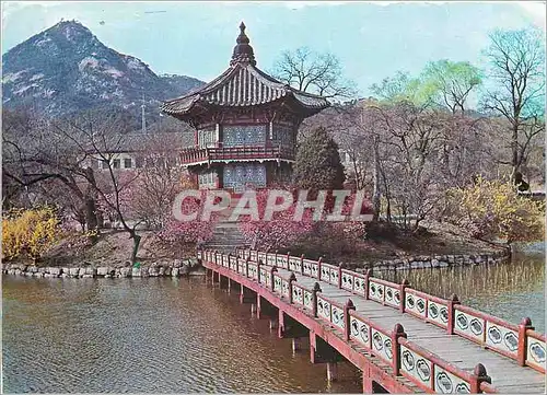 Cartes postales moderne Seoul Korea Kyangwoon ieong Pavillon at Gyeongbog Palace