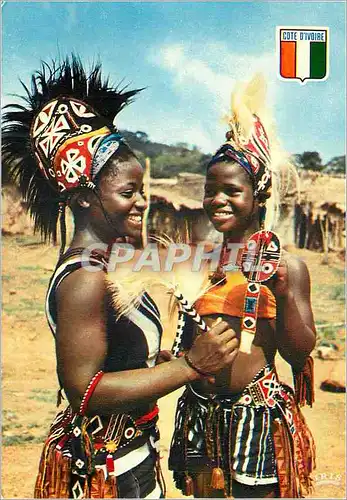 Cartes postales moderne Republique de la Cote d'Ivoire Petites Danseuses Gueres