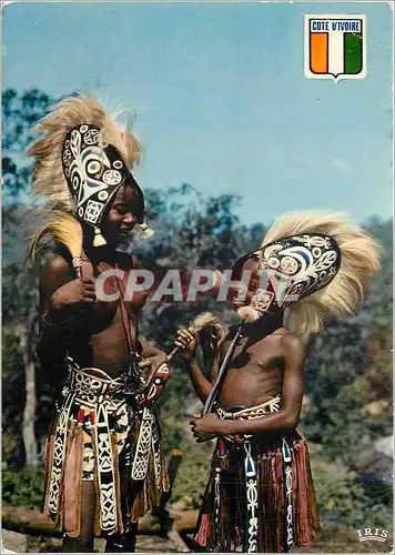 Cartes postales moderne Republique de la Cote d'Ivoire Danseuses de Man