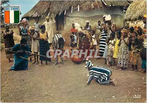 Moderne Karte Cote d'Ivoire Danse des Chasseurs Tuberculose