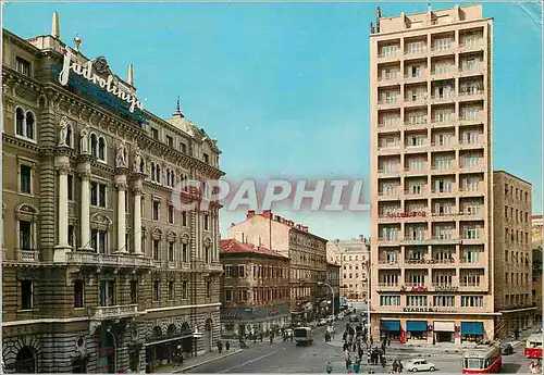 Moderne Karte Rijeka Place de la Nation