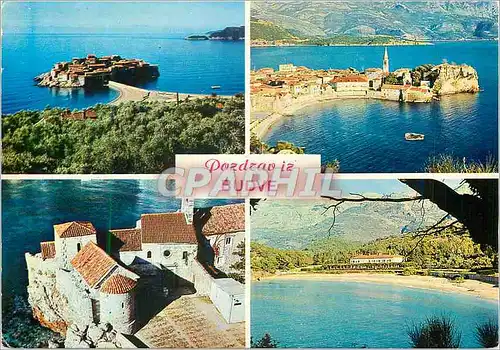 Cartes postales moderne Pozdrav iz Budve