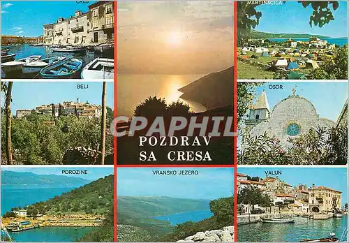 Cartes postales moderne Pozdrav iz sa Cresa Cres Martinscica Beli Osor Porozine Vransko Jezero Vallin