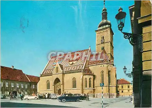 Moderne Karte Zagreb Eglise Saint Marc