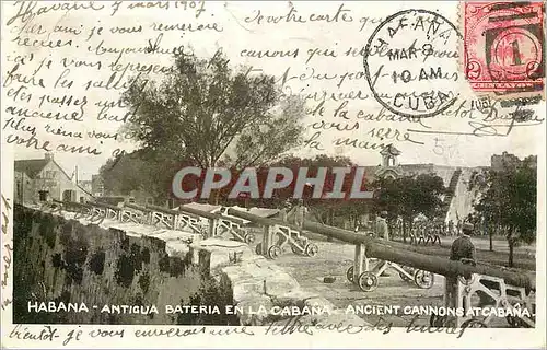 Cartes postales Habana Antigua Bateria en Lacabana Ancient Cannon