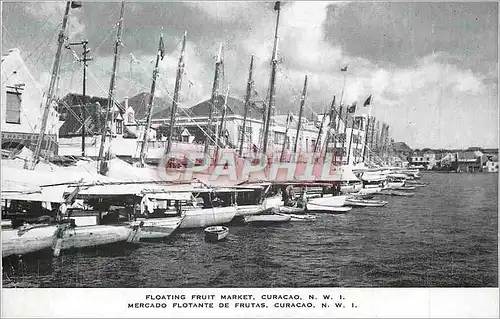 Cartes postales moderne Flaoting Fruit Market Curacao NWI  Bateaux