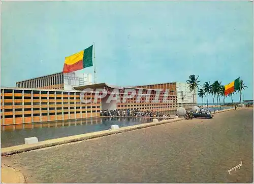 Moderne Karte Cotonou Palais de la Presidence de la Republique du Dahomey Facade des Bureaux et Miroirs d'eau