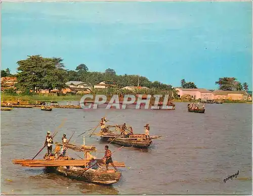 Cartes postales moderne Dahomey Porto Novo Port sur la Lagune Bateaux