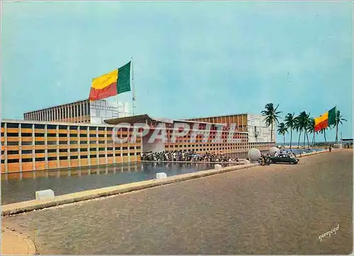 Moderne Karte Cotonou Palais de la Presidence de la Republique du Dahomey Facade des Bureaux et Miroirs d'eau