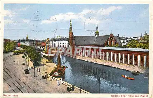 Cartes postales moderne Kobenhavn Udsigt over Holmens Kanal Bateau