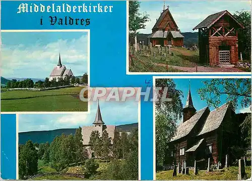 Cartes postales moderne Norway Middle Age Churches in Valdres