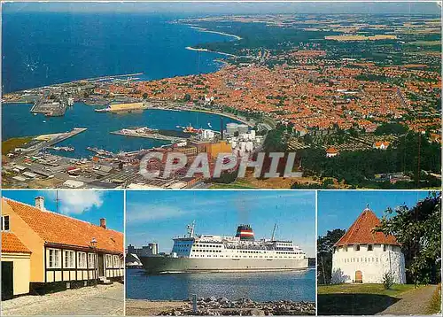 Cartes postales moderne Bornholm Ronne den Gamle Bydel Faergen Jens Koloed Bateau