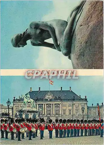 Cartes postales moderne Copenhagen Langelinie la Petite Sirene Militaria