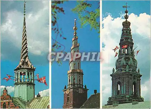 Cartes postales moderne Copenhagen Towers the Exchange our Savior's Church Christiansborg Palace