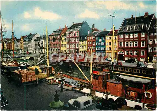 Moderne Karte Copenhague Nyhavn Bateaux