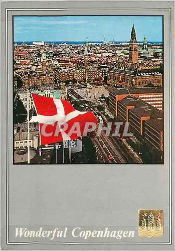 Cartes postales moderne Wonderful Copenhagen Vesterbrogade and the Town Hall Square